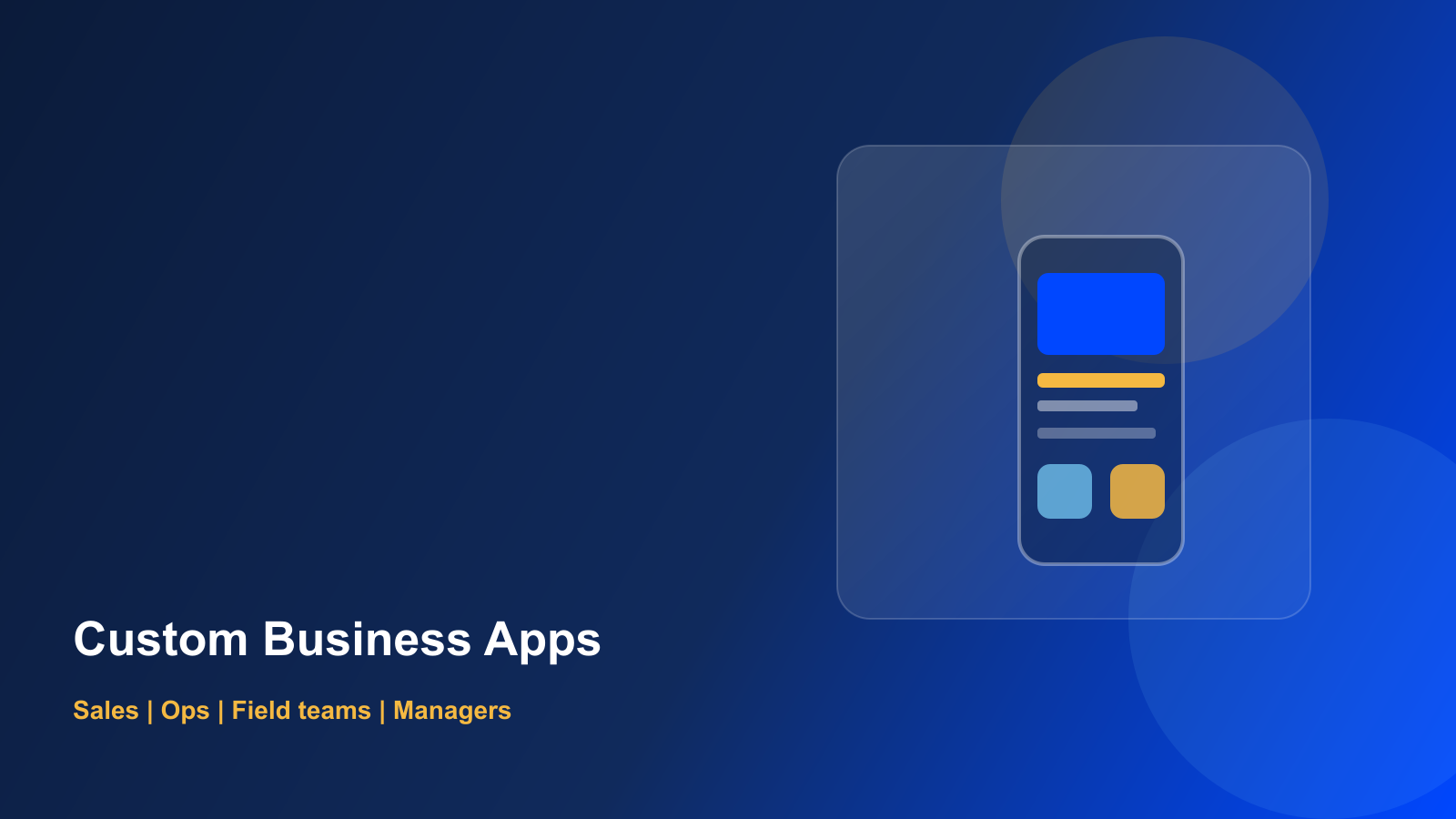 Custom Business Apps service